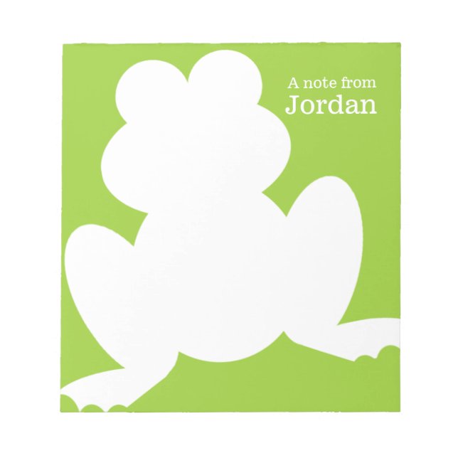 Frog Silhouette Notepad (Front)