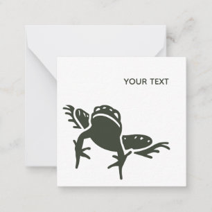 Frog Silhouette Personalized Note Card