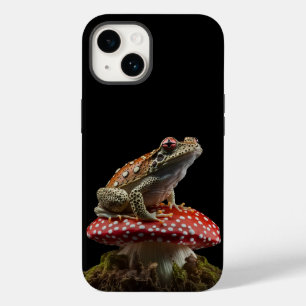Frog sitting on mushroom Cottagecore Case-Mate iPhone 14 Case