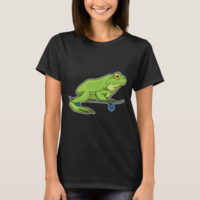Frog Skater Skateboard Sports T-Shirt (Front)