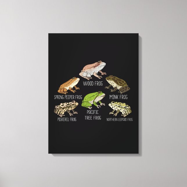 Frog Species Frog Breeds Herping Amphibians Frogs Canvas Print (Front)