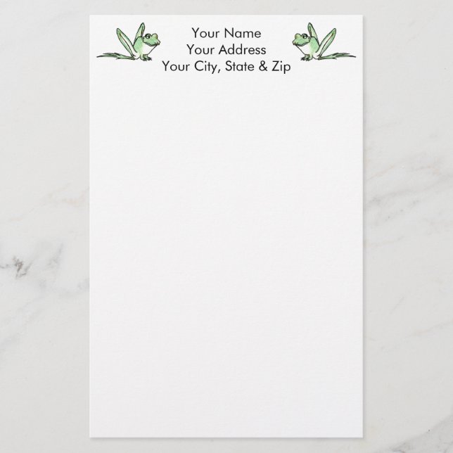 Frog Stationery (Front)
