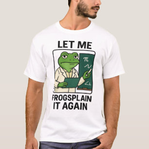 Frog Teacher – Funny Classroom Chalkboard Cartoon T-Shirt