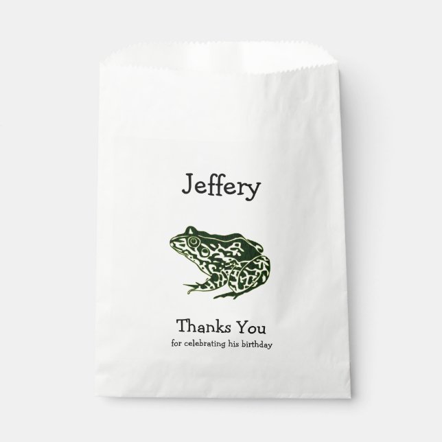 Frog Thank you Favour Bag (Front)