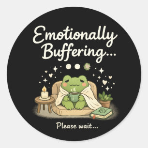 frog therapy meme classic round sticker
