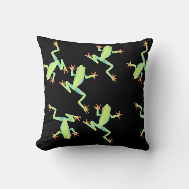 Frog  throw pillow (Front)