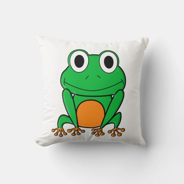 Frog Throw Pillow (Front)