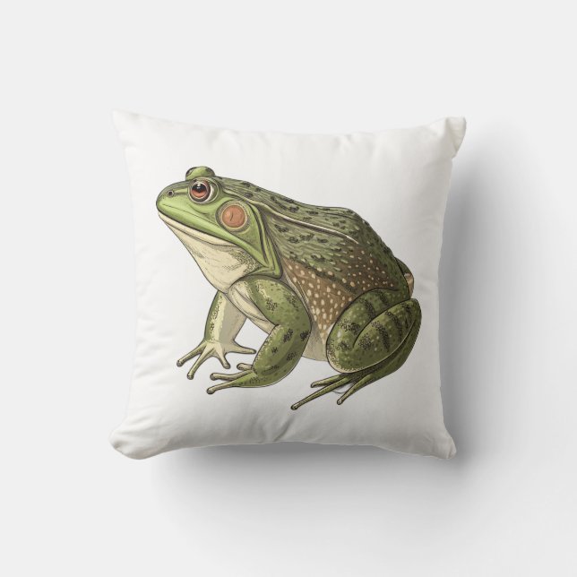 Frog Throw Pillow (Front)
