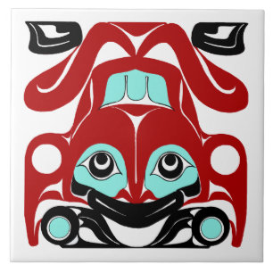 Frog Tile - NW Coast Indian Formline Style 