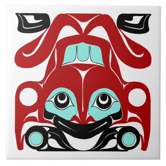 Frog Tile - NW Coast Indian Formline Style  (Front)