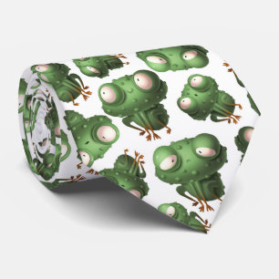 frog tiled animal pattern tie