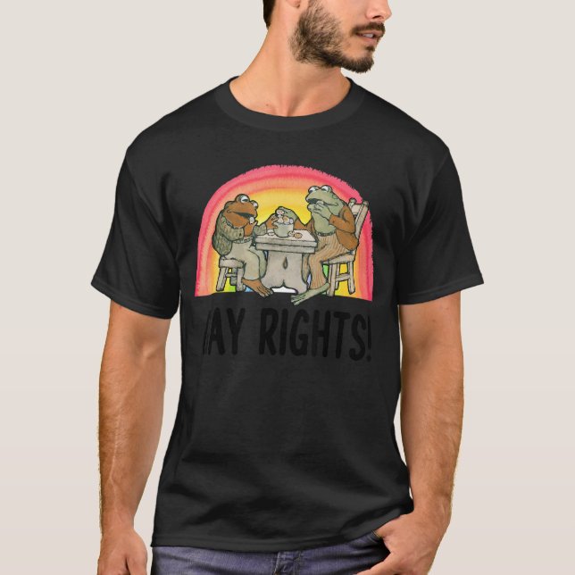 Frog Toad Gay Rights LGBT Pride T-Shirt (Front)
