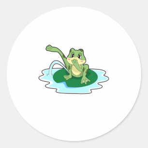 Frog Toilet Classic Round Sticker