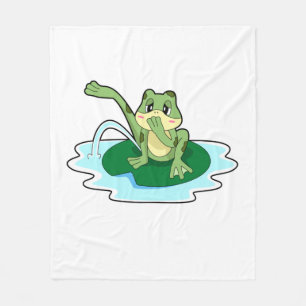 Frog Toilet Fleece Blanket