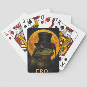 Frog Top Hat Gothic Surreal Playing Cards
