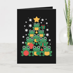 Frog Tree Christmas Ornaments Snowflake Star Xmas Card
