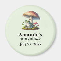 Frog Under a Mushroom Cute Birthday Party Date
