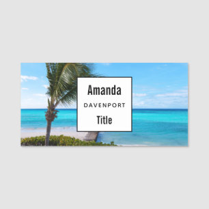 Frog Under a Mushroom Cute Nature Business Name Tag