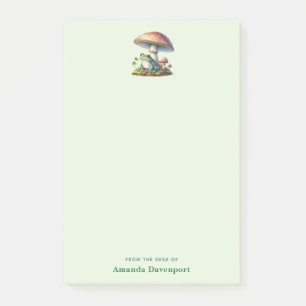 Frog Under a Mushroom Cute Nature Post-it Notes