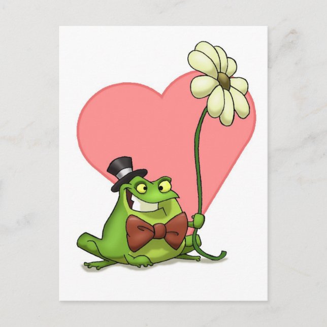 Frog Valentine Postcard (Front)