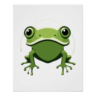 Frog Vector Art Animal Modern Urban City Graphic  Poster