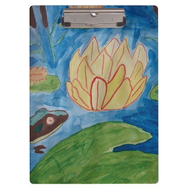 Frog & Waterlilies Clipboard (Front)