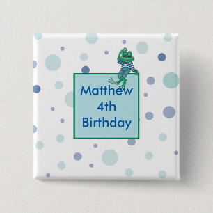 Frog Wearing Jeans 2 Inch Square Button