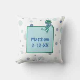Frog Wearing Jeans Throw Pillow