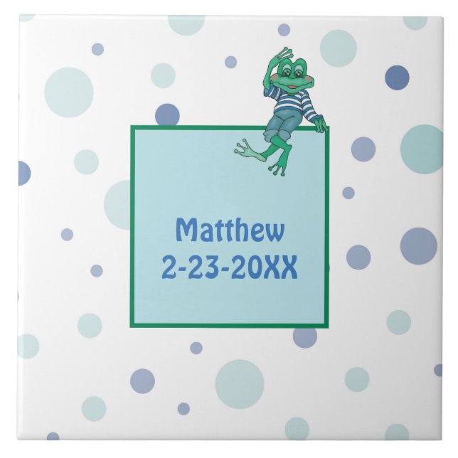 Frog Wearing Jeans Tile (Front)