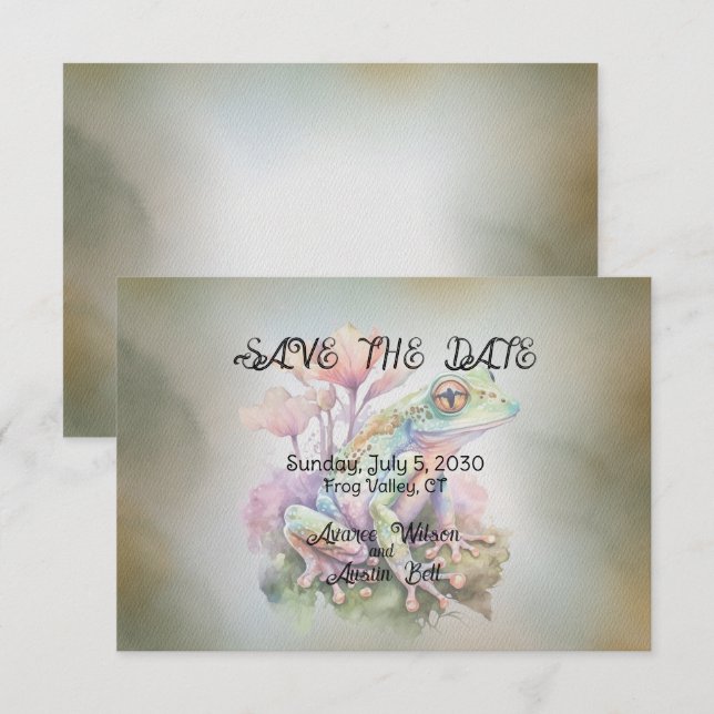 Frog Wedding Save The Date (Front/Back)