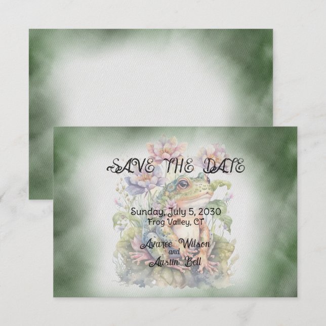 Frog Wedding Save The Date (Front/Back)