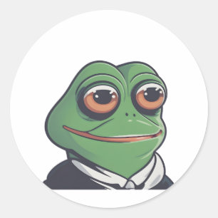 Frog: Whimsical Amphibian Art  Classic Round Sticker
