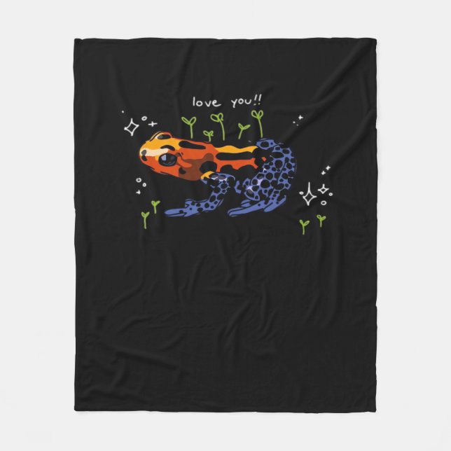 Frog Who Loves You! Fleece Blanket (Front)