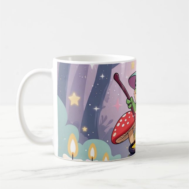 Frog Witch Coffee Mug – Kawaii Potion Frog Cottage (Left)