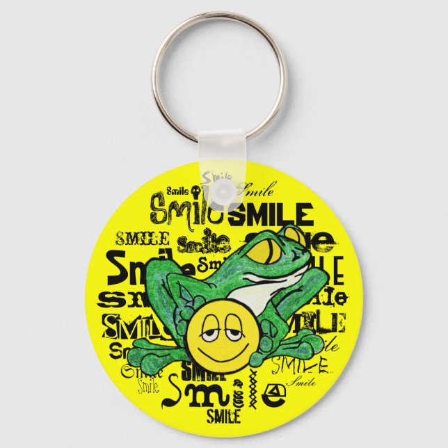 Frog with a Smile Keychain (Front)