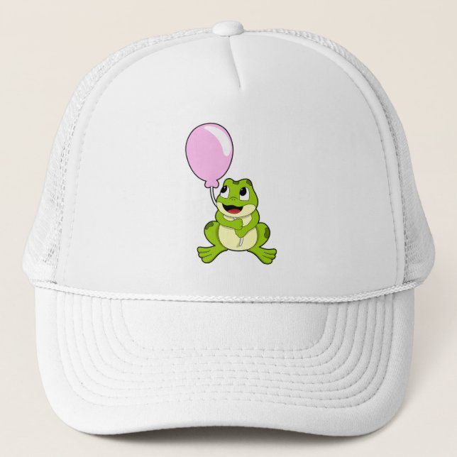 Frog with Balloon Trucker Hat (Front)
