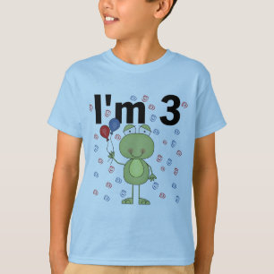 Frog With Balloons 3rd Birthday T-Shirt
