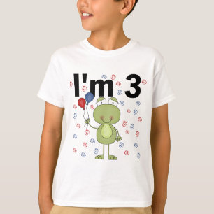 Frog With Balloons 3rd Birthday T-Shirt
