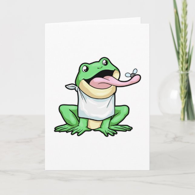 Frog with Beetle Card (Front)