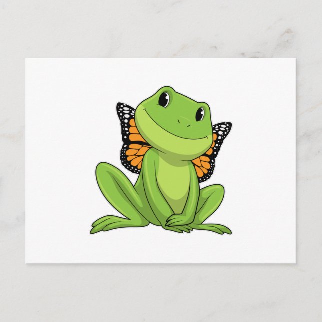 Frog with Butterfly Postcard (Front)