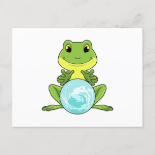 Frog with Crystal ball Postcard