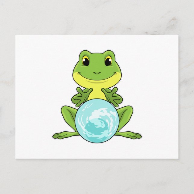 Frog with Crystal ball Postcard (Front)