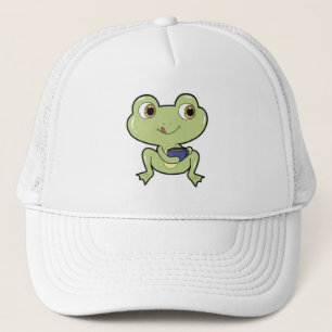 Frog with Cup of Coffee Trucker Hat