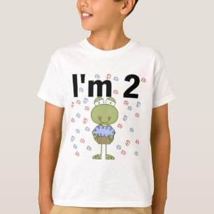 Frog With Cupcake 2nd Birthday Tshirts