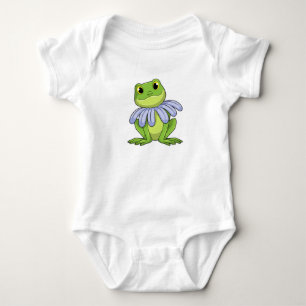 Frog with Daisy Baby Bodysuit