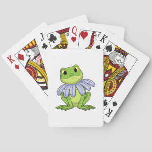 Frog with Daisy Playing Cards