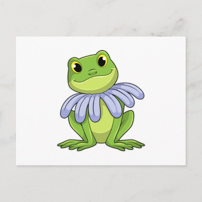 Frog with Daisy Postcard (Front)