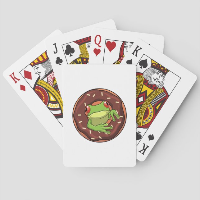 Frog with Doughnut Playing Cards (Back)