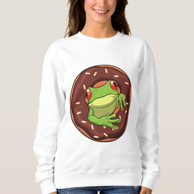 Frog with Doughnut Sweatshirt (Front)