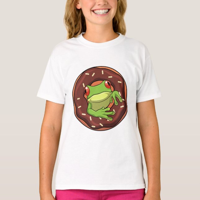 Frog with Doughnut T-Shirt (Front)